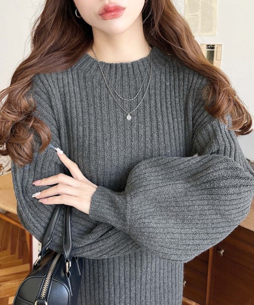 moment+ ワンピース ボトルネックニットワンピース : ZOZOTOWN Yahoo