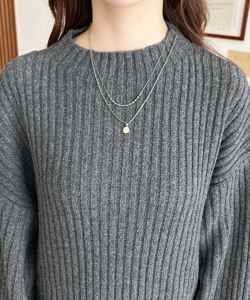 moment+ ワンピース ボトルネックニットワンピース : ZOZOTOWN Yahoo