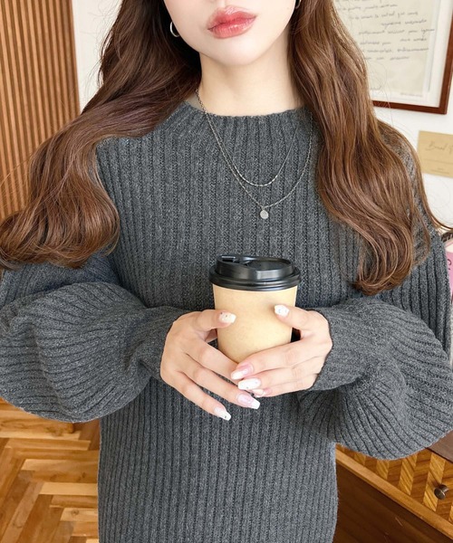 moment+ ワンピース ボトルネックニットワンピース : ZOZOTOWN Yahoo