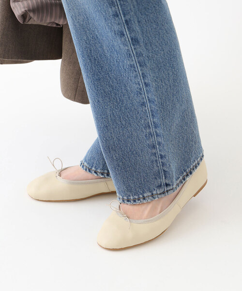 「SLOBE IENA」 「bonitas」フラットパンプス 22.5cm ゴールド レディース
