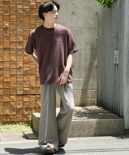 The light Straight trousers 変形スラックス 変形スラックス THE SLACKS STRAIGHT [TOP GRAY] - WUNDER 大阪