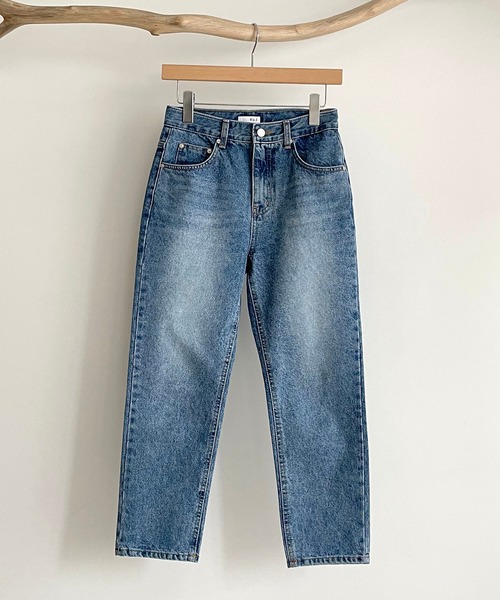 「CANAL JEAN」 「via.j」加工デニムパンツ MEDIUM インディゴブルー レディース