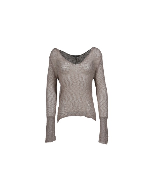パーカー KNITTED LONGSLEEVE HOODED TOP レディース