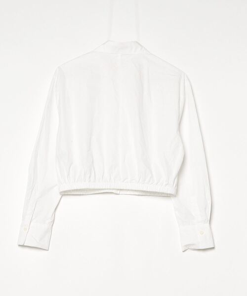 オフホワイト　長袖 Women's 長袖 サイドストリング Tシャツ オフホワイト