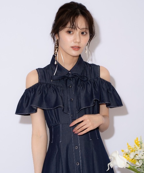 新品 WILLSELECTION 2WAYスリーブストライプシャツワンピース 2WAYスリーブストライプシャツワンピース(F ピンクストライプ