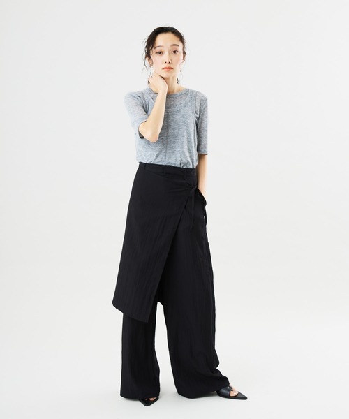 Muscat ワイドパンツ パンツ ワイドシルエット ラップパンツ