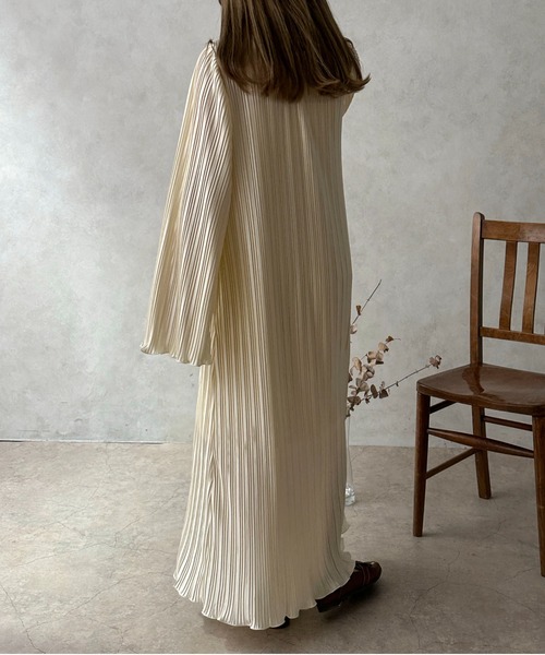 「apres jour clair」 長袖ワンピース X-LARGE アイボリー レディース_画像9