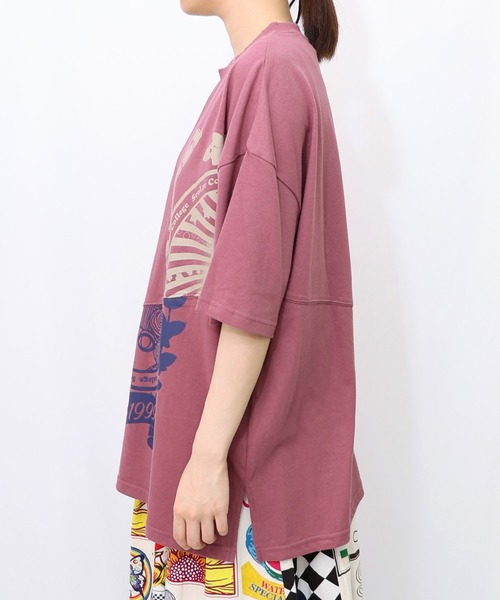 スカラー　scolar 152752：スカラーロゴ柄 リメイク風Tシャツ 152752：スカラーロゴ柄 リメイク風Tシャツの通販-ScoLar