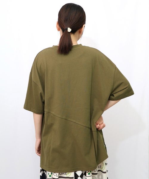 ScoLar tシャツ 152752：スカラーロゴ柄 リメイク風Tシャツ