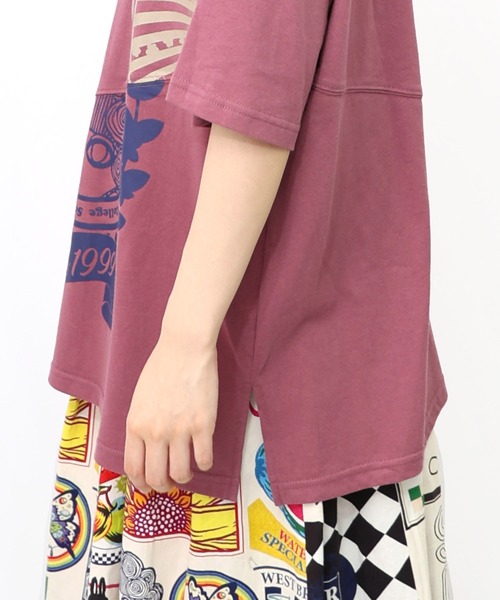 ScoLar tシャツ 152752：スカラーロゴ柄 リメイク風Tシャツ