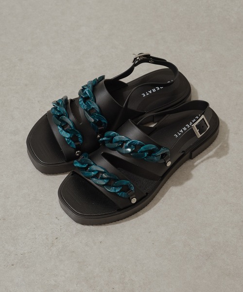 「ear PAPILLONNER」 フラットサンダル 40 アイボリー レディース_画像7