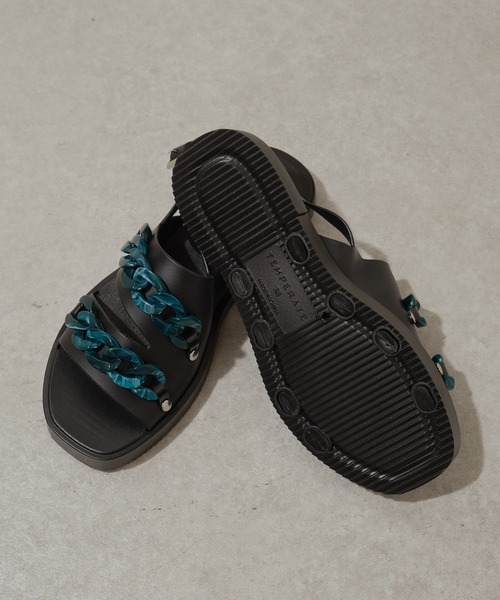 「ear PAPILLONNER」 フラットサンダル 40 アイボリー レディース_画像8