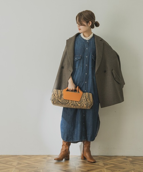 「URBAN RESEARCH」 長袖ワンピース FREE ブルー レディース_画像7