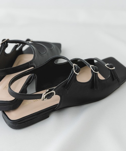 「RODE SKO」 フラットサンダル 38 ブラック レディース_画像2