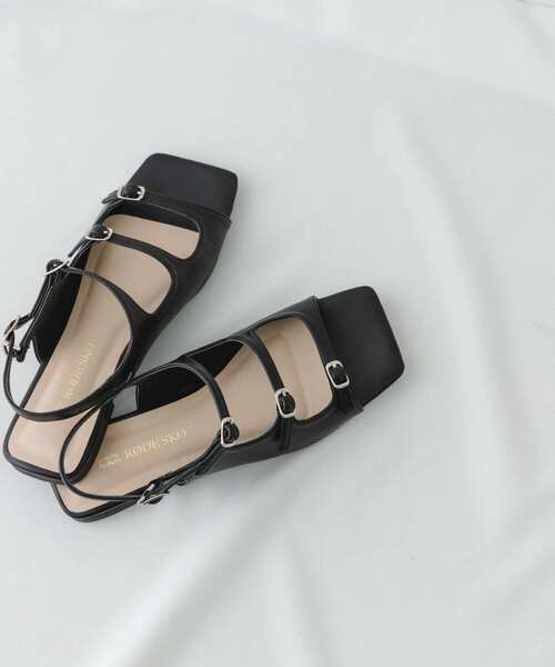 「RODE SKO」 フラットサンダル 38 ブラック レディース_画像3