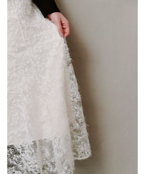 SNIDEL（スナイデル） スカート ファブリックイレヘムフレアスカート