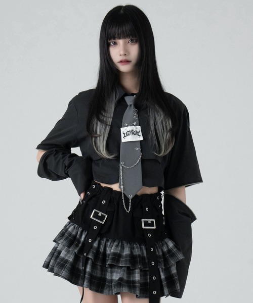 LAZYSLAY ブラウス シャツ パンクロックシャツ レディース : ZOZOTOWN