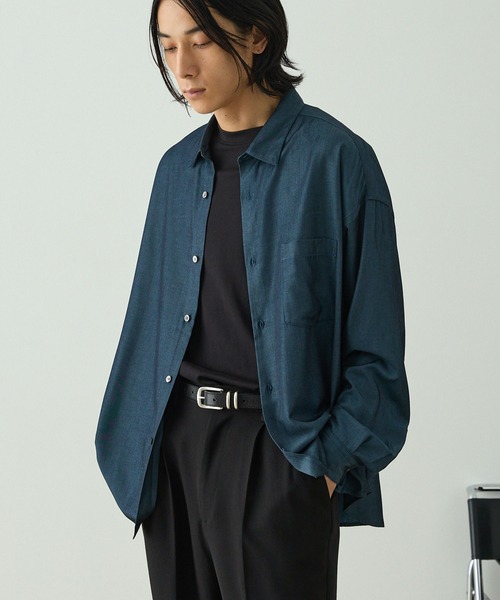 EMMA CLOTHES（エマクローズ） シャツ 「吸水速乾」デニムライク