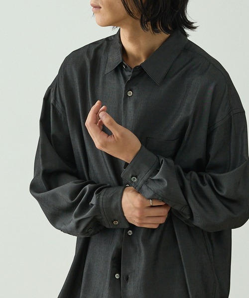 EMMA CLOTHES（エマクローズ） シャツ 「吸水速乾」デニムライク