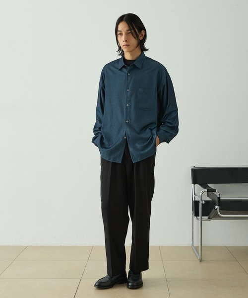 EMMA CLOTHES（エマクローズ） シャツ 「吸水速乾」デニムライク