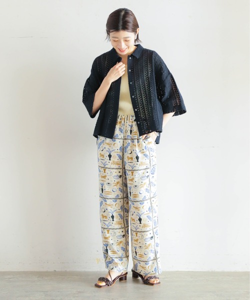 「NOMBRE IMPAIR」 7分袖ブラウス FREE ブラック レディース_画像2