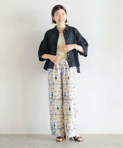 「NOMBRE IMPAIR」 7分袖ブラウス FREE ブラック レディース_画像6