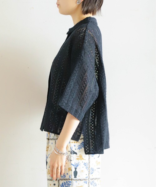 「NOMBRE IMPAIR」 7分袖ブラウス FREE ブラック レディース_画像8