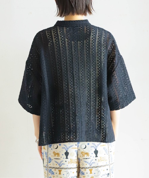 「NOMBRE IMPAIR」 7分袖ブラウス FREE ブラック レディース_画像9