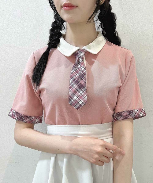 「F i.n.t」 半袖ポロシャツ FREE ピンク レディース_画像7