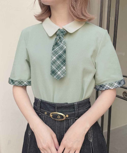 「F i.n.t」 半袖ポロシャツ FREE ピンク レディース_画像9