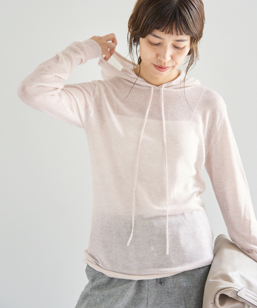 IENA パーカー シアーニットパーカー レディース : ZOZOTOWN