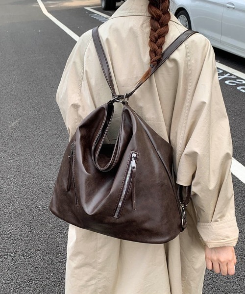 ショルダーバッグ バッグ 2WAYファスナーショルダーバッグ/リュック/A4