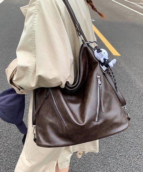 ショルダーバッグ バッグ 2WAYファスナーショルダーバッグ/リュック/A4