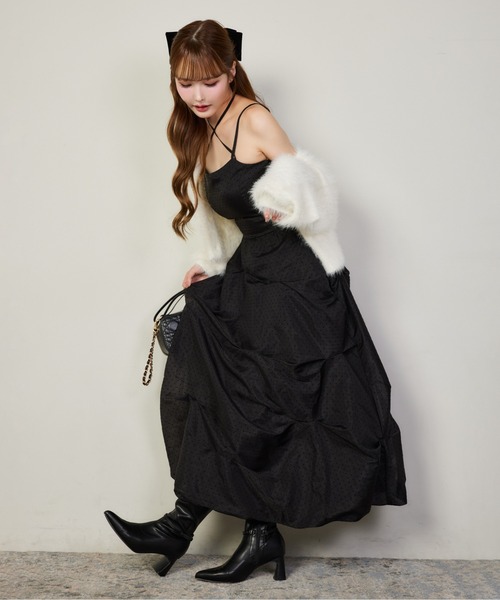 one after another NICE CLAUP ワンピース デザインバルーンキャミ