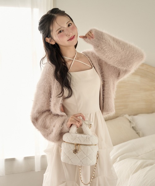 NICE CLAUPバルーンキャミワンピース　アイボリー one after another NICE CLAUP ワンピース デザインバルーンキャミ