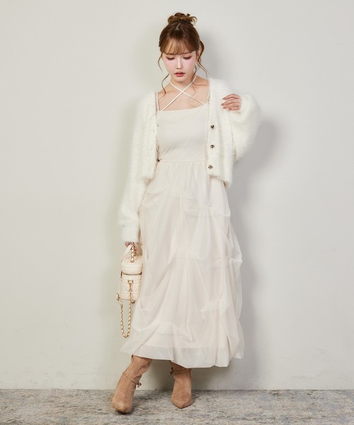 NICE CLAUPバルーンキャミワンピース アイボリー one after another