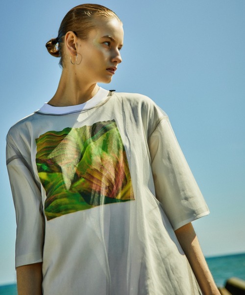 「AULA AILA」 半袖Tシャツ 0 オフホワイト レディース_画像5