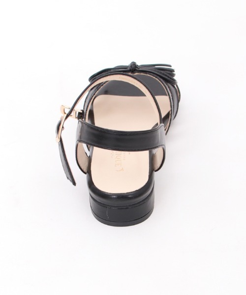 「axes femme POETIQUE」 フラットサンダル MEDIUM ブラック レディース_画像3