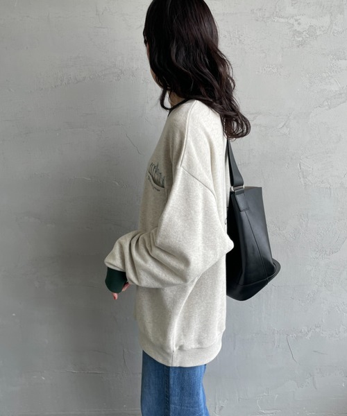 「Manhattan Portage」 スウェットカットソー L ネイビー レディース_画像3