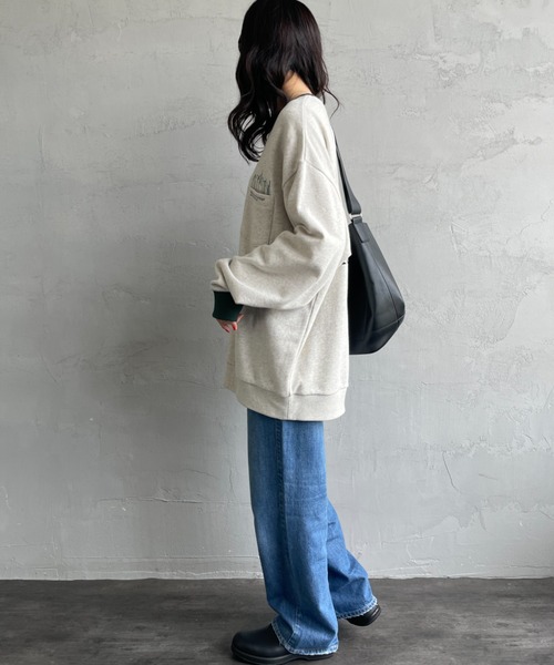 「Manhattan Portage」 スウェットカットソー L ネイビー レディース_画像6