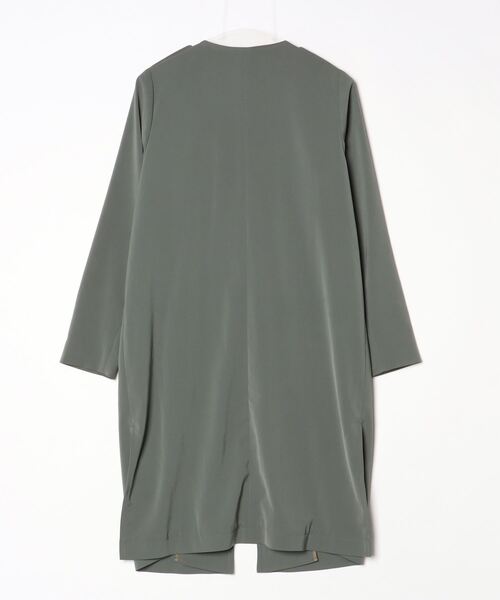 「Khaju」 ノーカラーコート ONE SIZE グリーン レディース_画像2