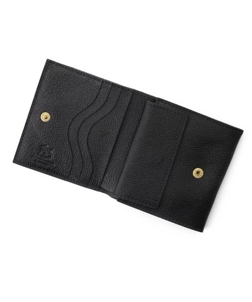 ⭐️未使用品⭐️　イルビゾンテ　三つ折り財布　ロゴ刻印　ブラック　レザー IL BISONTE（イルビゾンテ） 財布 IL BISONTE / WALLET / OLD LOGO