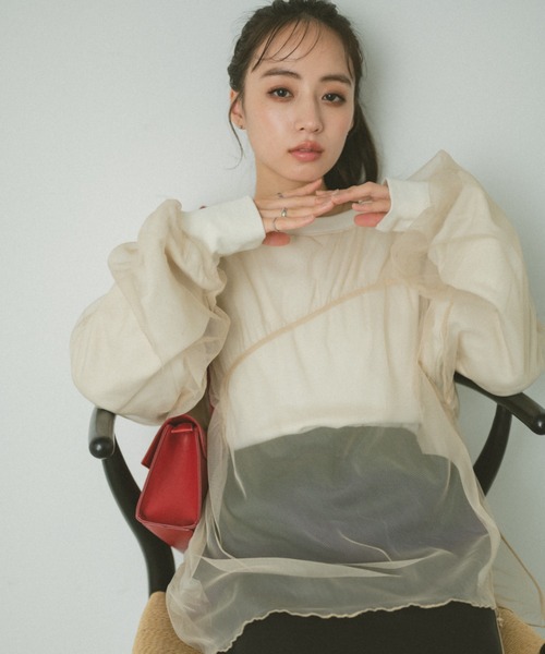 「VANNIE U」 スウェットカットソー FREE グレー レディース_画像5