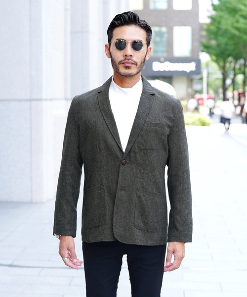「JIGGYS SHOP」 「HALHAM」テーラードジャケット MEDIUM グレー系その他2 メンズ_画像2