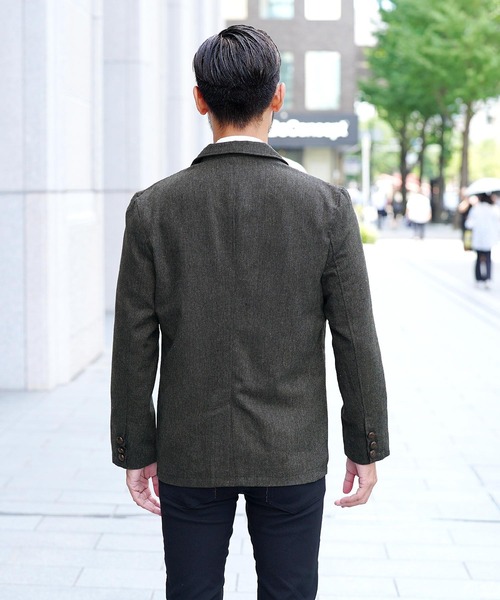 「JIGGYS SHOP」 「HALHAM」テーラードジャケット MEDIUM グレー系その他2 メンズ_画像4