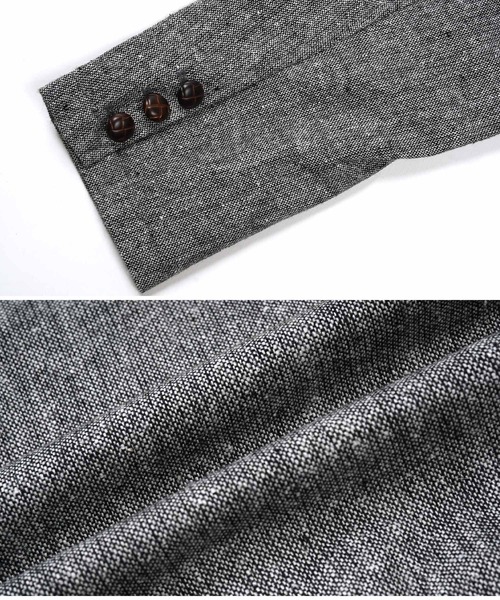 「JIGGYS SHOP」 「HALHAM」テーラードジャケット MEDIUM グレー系その他2 メンズ_画像7