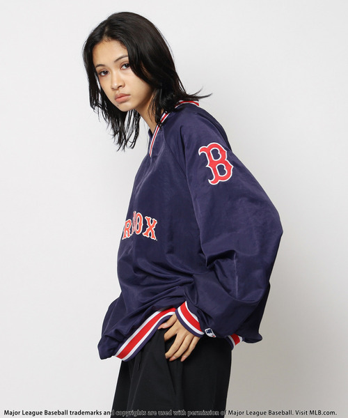 BACK TO THE FIELD 「MLB」刺しゅうロゴナイロンプルオーバー