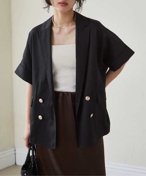 「RANAN」 ジャケット M グレイッシュベージュ レディース_画像7