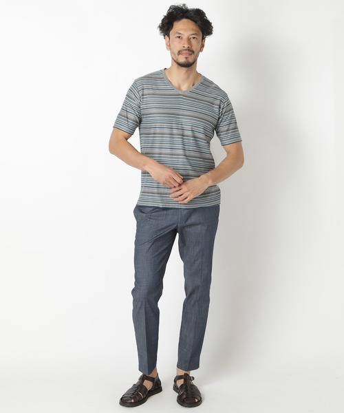 「MEN'S BIGI」 半袖Tシャツ 03 ベージュ メンズ_画像9