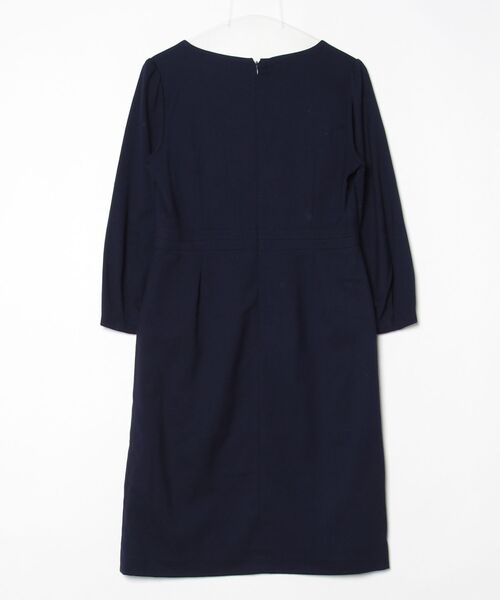 「Sunauna」 7分袖ワンピース 40 ネイビー レディース_画像2